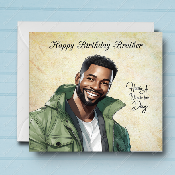 Black Man Birthday Card M